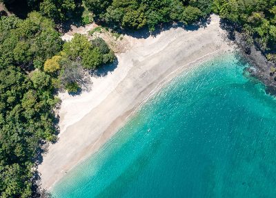 Paraiso tropical desde el cielo (vertical)